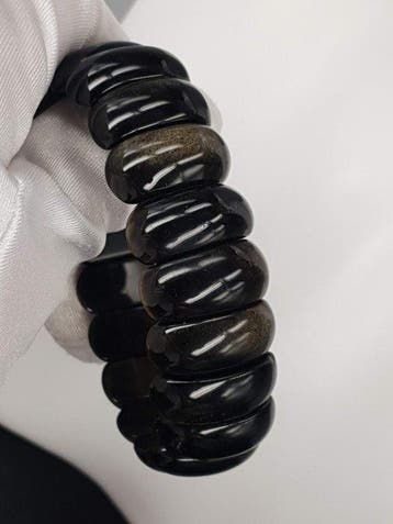 Natuurlijke Gold Sheen Obsidian armbanden Lengte 17 cm -