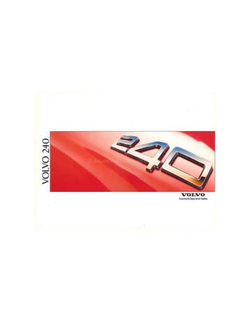 1988 VOLVO 240 TOURIST & DIPLOMAT BROCHURE ENGELS, Ophalen of Verzenden, Nieuw