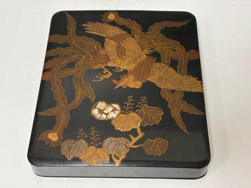 Antique Suzuribako  (writing box) - Doos - Antieke Japanse
