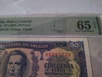 Uruguay. - 50 Pesos - ND (1967) - Pick 46a (Sans prix de