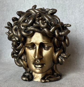 Beeld, Medusa (Zonder Minimumprijs) - 20.5 cm - Hars