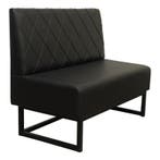 Horeca Bank | TROJE | Kunstleer/Metaal | Black | Zwarte, Verzenden