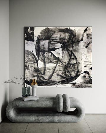 Timo Wedell - Monochrome Symphony - XXL - Abstract Klein