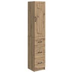 vidaXL Kast Set 2 pcs Artisanaal eiken 33 x 34,5 x 87 cm, Huis en Inrichting, Verzenden, Nieuw