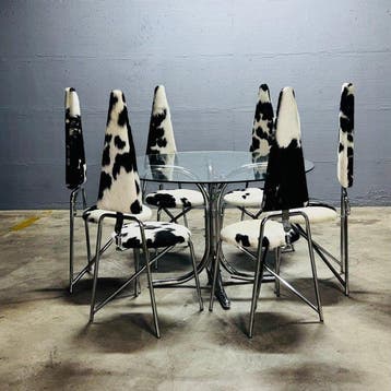 Rach Finazzi - Chaise (6) - Acier, Cuir