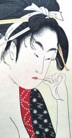 Riverbank - Kitagawa Utamaro - Japan - Late Edo periode