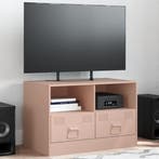 vidaXL Tv-meubel 67x39x44 cm staal roze, Verzenden, Nieuw