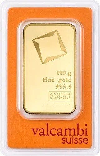 100 gram - Goud .999 - Valcambi - Verzegeld en met