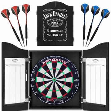 Jack Daniels Dartkabinet Met ABCDarts Pro Dartbord En 2 S..., Ophalen of Verzenden, Nieuw, Dartbord
