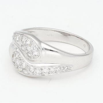Bague - 18 carats Or blanc Diamant (Naturelle), Bijoux, Sacs & Beauté, Bagues
