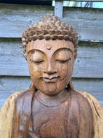 bouddha en bois/fait main - Bouddha - Indonésie (Sans prix, Antiquités & Art