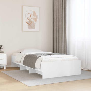 vidaXL Bedframe bewerkt hout wit 100x200 cm, Verzenden