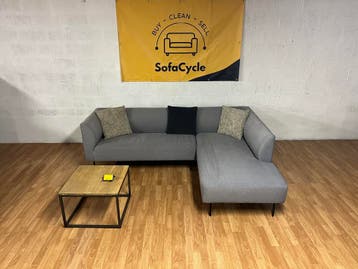 Moderne grijze hoekzetel – strak design - SofaCycle, Ophalen of Verzenden, Nieuw