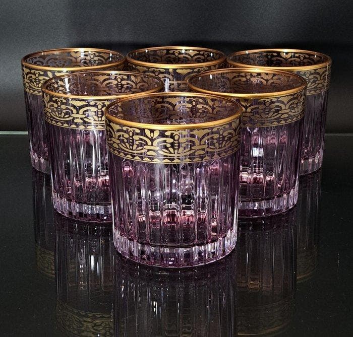 Artemisia - Service de boisson (6) - Cristal, ducat en or -, Antiek en Kunst, Antiek | Glaswerk en Kristal