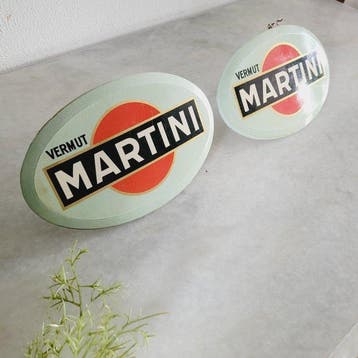 Zeldzaam Twee Reclameborden, Martini Vermouth, 1950 -, Antiek en Kunst