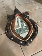Spiegel - leer, Hout, Metaal - Spiegel van het juk