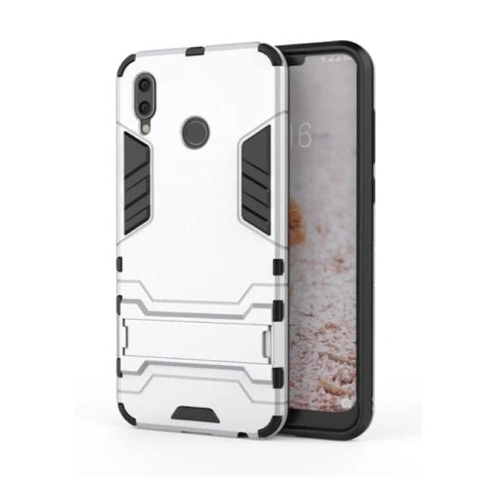 iPhone XR - Robotic Armor Case Cover Cas TPU Hoesje Wit +, Telecommunicatie, Mobiele telefoons | Hoesjes en Screenprotectors | Apple iPhone