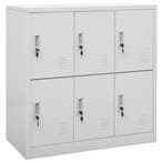 vidaXL Lockerkast 90x45x92,5 cm staal lichtgrijs, Verzenden, Nieuw