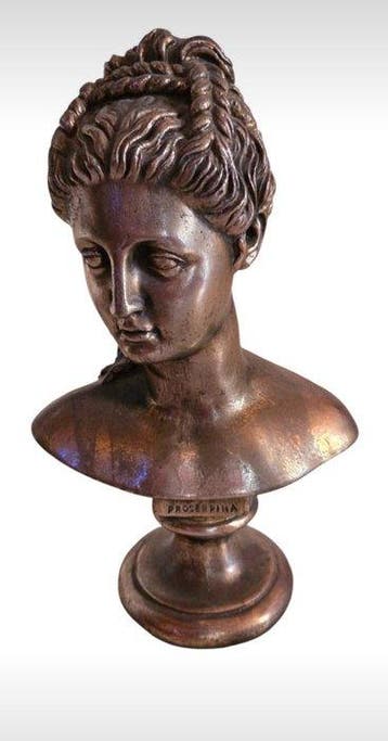 Buste, Proserpina - 31 cm - Bronze patiné