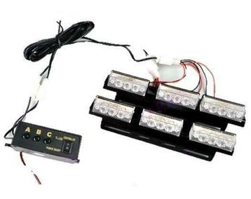 ORANJE 6 X 3 LED op rail Flash zwaailicht 12V - flitser, Verzenden