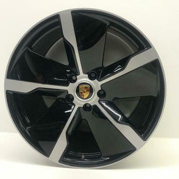 Porsche Taycan 21 Exclusive Design zwart/zilver met banden, Ophalen, Banden en Velgen