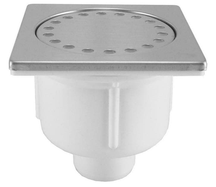 Doucheplug 10x10 onderuitlaat RVS, Doe-het-zelf en Bouw, Buizen en Afvoer, Ophalen of Verzenden