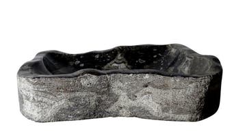 Sanifun Waskom Elonzo orthoceras marmer zwart, Nieuw, Overige typen