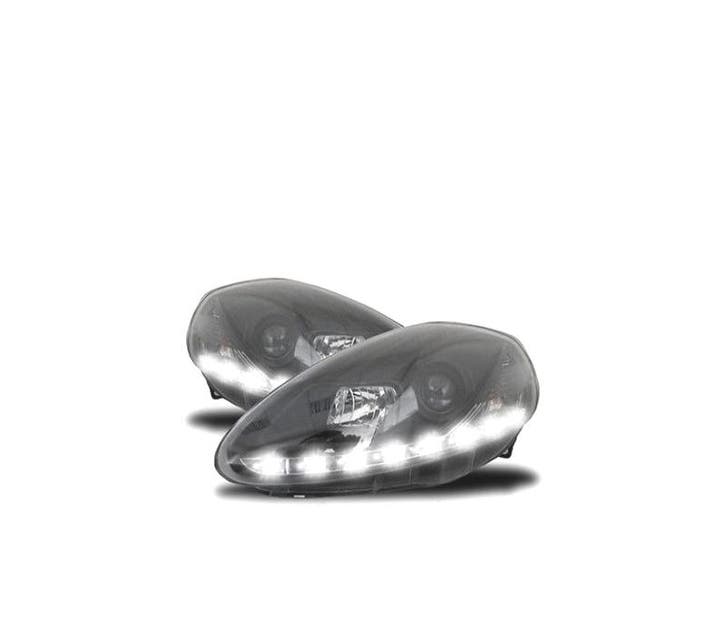 Phares Pour Fiat Grande Punto 08-11 Led Noir, Auto-onderdelen, Verlichting, Verzenden
