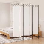 vidaXL Kamerscherm met 5 panelen 200x220 cm stof wit, Verzenden
