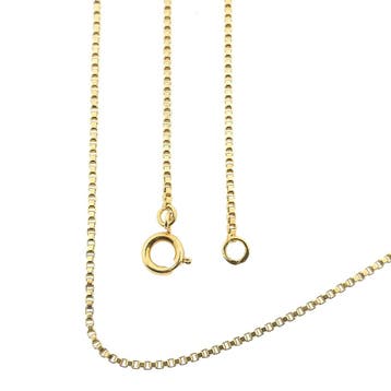 Gouden Venetiaanse schakelketting, Handtassen en Accessoires, Kettingen, Ophalen of Verzenden, Gebruikt, Goud, Goud