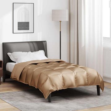 vidaXL Winter Duvet 155 x 220 cm 450 gsm Goud, Huis en Inrichting, Verzenden, Nieuw