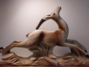 St. Radegonde - sculptuur, Art Deco - 33.5 cm - Keramiek