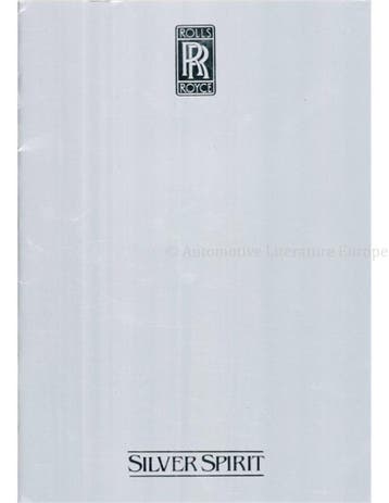1980 ROLLS ROYCE SILVER SPIRIT | BENTLEY MULSANNE BROCHURE