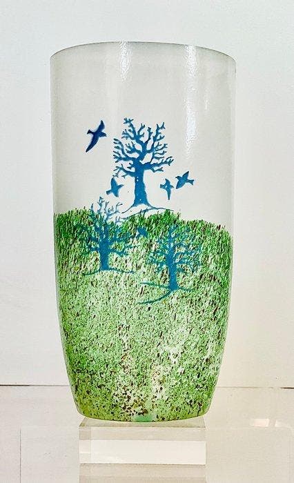 Kosta Boda - Kjell Engman - Vaas - oktober - Glas, Antiquités & Art, Antiquités | Verre & Cristal