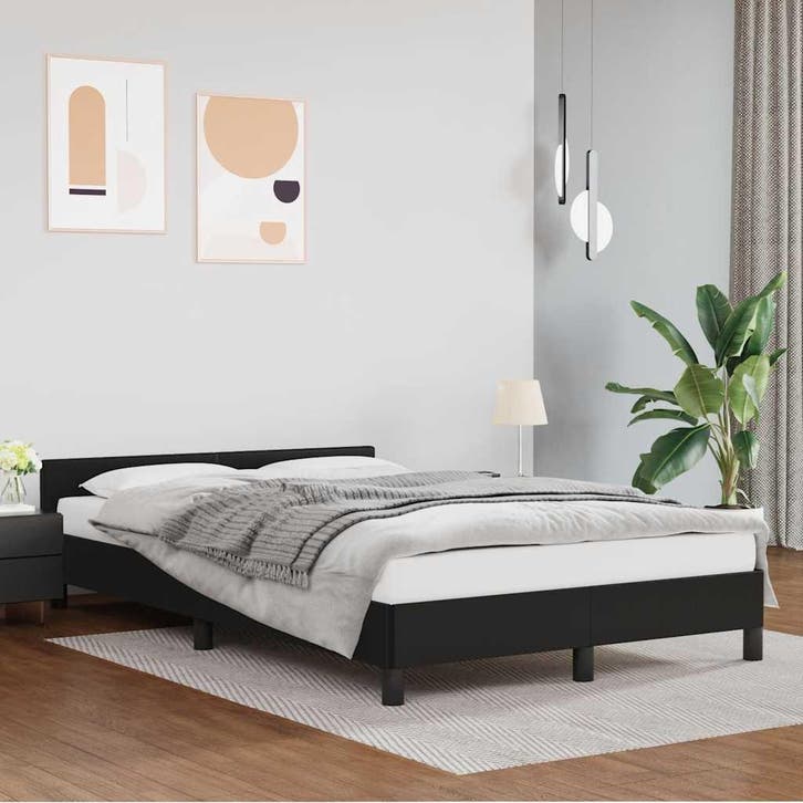 vidaXL Bedframe met hoofdeinde zonder matras 120x200 cm, Huis en Inrichting, Slaapkamer | Bedden, Nieuw, Verzenden