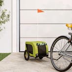 vidaXL Hondenfietstrailer oxford stof en ijzer groen en, Verzenden