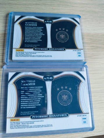 2024 Panini Matthias Sammer Gesigneerde kaart - 2 Card -, Nieuw