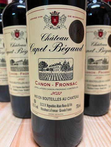 2022 Chateau Capet-Bégaud - Canon-Fronsac - 6 Flessen (0.75, Nieuw
