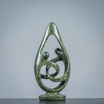 Sculpture, Dancing togehter - 270 mm - pierre naturelle -