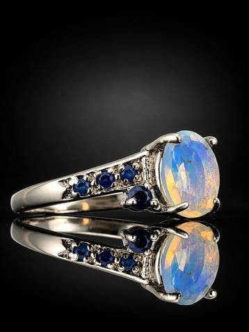Zonder minimumprijs - Ring Opal Ring - 925 sterlingzilver -