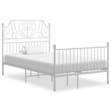 vidaXL Bedframe metaal wit 120x200 cm, Verzenden