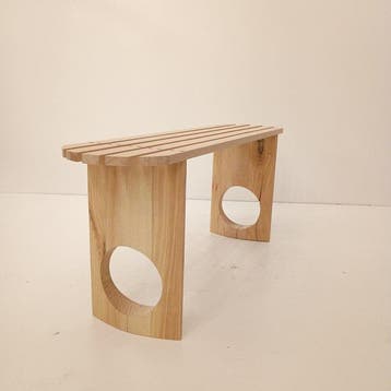 Kris Devillé - Banc d’entrée - Frêne, Hêtre