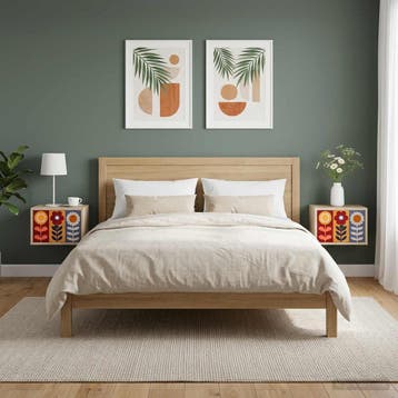 vidaXL Wandkastje voor Bed ESSEN 2 st Sonoma Eiken 36 x 33 x, Verzenden, Nieuw