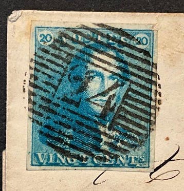 Belgique 1849 - Épaulette 2A sur lettre de Bruxelles à
