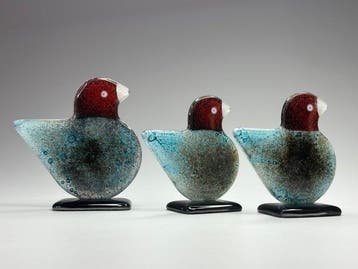 Studio Habrat - Figurine - Kiwi Birds - fusion, Antiek en Kunst, Antiek | Glaswerk en Kristal