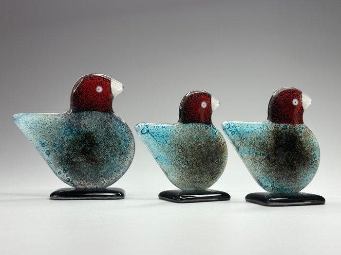 Studio Habrat - Figurine - Kiwi Birds - fusion, Antiek en Kunst, Antiek | Glaswerk en Kristal