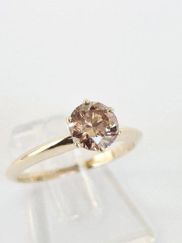 Bague de fiançailles - 14 carats Or jaune - 0.72ct. tw.