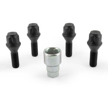 H&R Wielslotenset M12x1.50x28mm konisch Zwart - 4 slotbouten, Auto-onderdelen, Verzenden, Nieuw