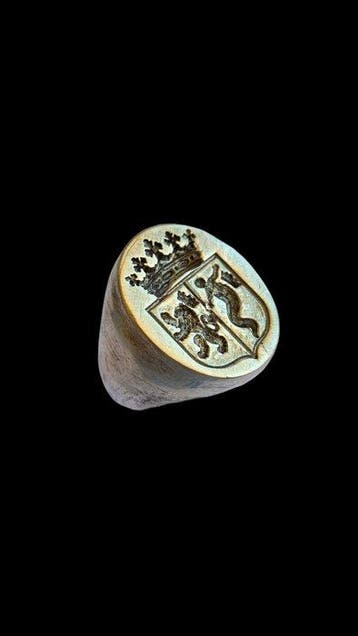 Zilver - Zegelring - Adellijke zegel