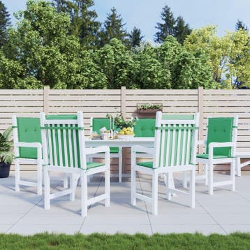 vidaXL Tuinstoelkussens 6 st 100x50x3 cm oxford stof groen, Verzenden, Nieuw